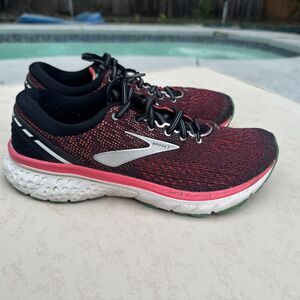 Brooks Ghost 11 Women's Running Shoes Size 9 Pink Black Mesh